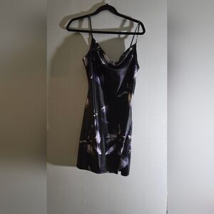 Elegant Black and Purple Dress